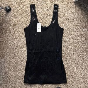 Express tank with sequins new with tags